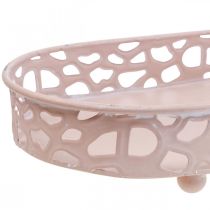 Prodotto Ciotola decorativa Ciotola ovale con piedi decoro da tavola rosa 30×18cm