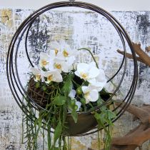 Ciotola decorativa per appendere cesto di fiori in metallo Ø31cm H55.5cm