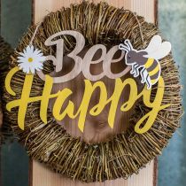 Prodotto Cartello decorativo ape “Bee Happy” decorazione estiva in legno 31×18 cm 2pz