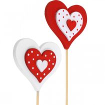 Prodotto Spina decorativa a forma di cuore, decorazione per matrimonio, decorazione floreale per San Valentino, decorazione a cuore, 18 pezzi