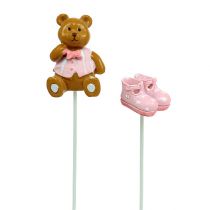 Decorazione bouquet Bear, scarpa rosa 1,5-4cm 16 pezzi