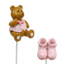 Decorazione bouquet Bear, scarpa rosa 1,5-4cm 16 pezzi