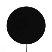 Prodotto Pannello decorativo in legno con tasselli rotondo nero Ø6cm L15cm 12 pezzi