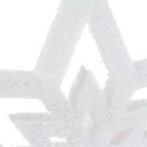 Addobbo natalizio Stella Bianco, effetto neve 28cm L40cm 1pc
