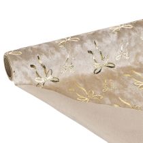 Prodotto Runner da tavola, in tessuto decorativo con fiocchi sottili, in rotolo, 120x35 cm, 2 pezzi