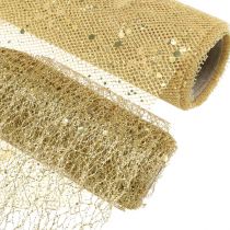 Tessuto Deco Tovaglia Giallo Oro x 2 Assortiti 35x200cm
