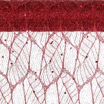 Prodotto Tessuto decorativo natalizio in poliestere rosso x 2 assortiti 35x200 cm