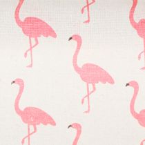 Prodotto Tessuto Decò Flamingo Bianco-Rosa 30cm x 3m