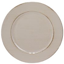 Prodotto Piatto decorativo in plastica piatto decorativo in plastica grigio marrone Ø33cm