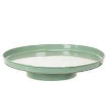 Prodotto Piatto decorativo rotondo verde con supporto per la tavola, 30 cm