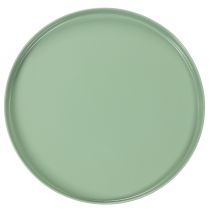 Prodotto Piatto decorativo rotondo verde con supporto per la tavola, 30 cm
