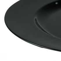 Prodotto Piatto decorativo nero piatto in plastica lucida Ø28cm H2cm