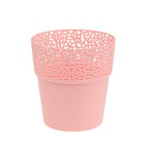 Vaso decorativo in plastica rosa Ø13cm H13.5cm 1p