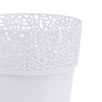 Prodotto Vaso decorativo in plastica bianca Ø13cm H13,5cm 1 pezzo