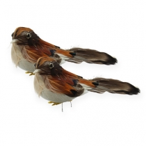 Prodotto Uccelli decorativi 9 cm su filo 16 pz