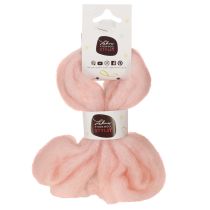 Prodotto Lana decorativa rosa, cordoncino di lana da 2 m per infeltrimento, ideale per lavori artigianali e floricoltura.