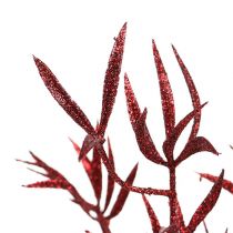 Deco ramo rosso con mica 69cm 2 pezzi