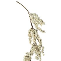 Prodotto Ghirlanda invernale decorativa con rami di bacche di neve color crema, 130 cm