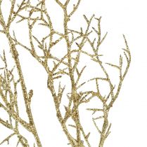 Prodotto Ramo decorativo con glitter Ramo natalizio in oro L55cm