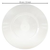 Prodotto Piatto decorativo con scanalature Plastica trasparente Ø33cm