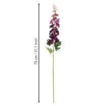 Prodotto Delphinium decorativo come fiore artificiale per eleganti accenti floreali, 79 cm, 3 pezzi
