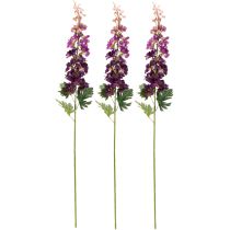 Prodotto Delphinium decorativo come fiore artificiale per eleganti accenti floreali, 79 cm, 3 pezzi