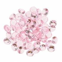 Pietre decorative diamante acrilico rosa chiaro Ø1,2 cm 175 g per la decorazione di compleanno