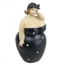 Figura decorativa donna paffuta, figura di donna grassa, decorazione bagno H23cm