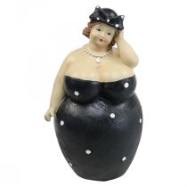 Figura decorativa donna paffuta, figura di donna grassa, decorazione bagno H23cm