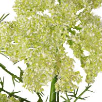 Prodotto Pianta artificiale di aneto con fiore di prato a gambo lungo verde bianco 87 cm