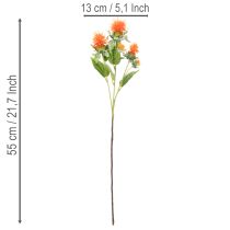Prodotto Cartamo arancione artificiale, fiore artificiale per vasi e decorazioni, 55 cm, 4 pezzi