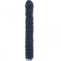 Filo di stoppino in feltro, filo di feltro, filo di lana blu 55m