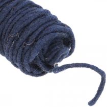 Prodotto Cordone in feltro con filo stoppino, cordone in feltro, cordone in lana blu 55m