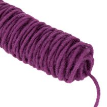 Prodotto Cordino di lana viola, 55 m, spago decorativo per fioristi e lavori artigianali