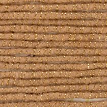 Prodotto Cordoncino di lana marrone con filo dorato, 5 m x 5 mm con filo, per decorazioni e lavori artigianali