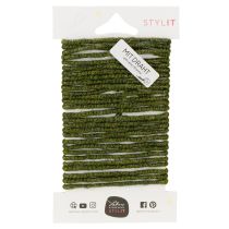 Prodotto Cordoncino di lana verde con filo dorato, 5 m x 5 mm con filo, per decorazioni e lavori artigianali