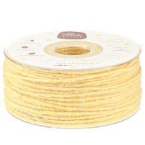 Prodotto Filo di stoppino cordone di lana cordone di feltro filo di lana giallo Ø3mm 100m