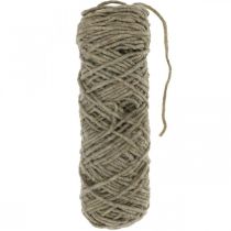 Corda in feltro filo di lana marrone 30m