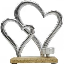 Prodotto Porta tea light cuore decorazione metallo decorazione tavola legno 22cm