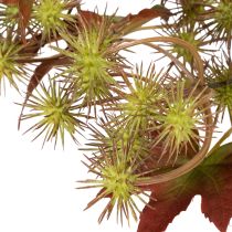Prodotto Ramo autunnale artificiale di liquidambar con foglie e grappoli di frutti, 132 cm