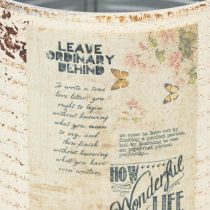 Prodotto Vaso in latta color crema, stile shabby chic, Ø11cm H10.5cm