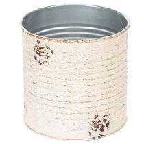 Prodotto Vaso in latta color crema, stile shabby chic, Ø11cm H10.5cm