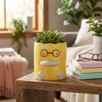 Prodotto Vaso decorativo cilindrico in ceramica a forma di anatra per una casa elegante, 13 cm, 2 pezzi