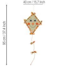 Prodotto Drago decorativo con viso e gancio, decorazione autunnale, 40 cm, 2 pezzi