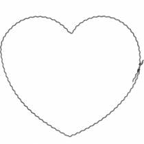 Cuori in filo metallico 20 cm anelli ondulati ghirlanda cuore 10 pezzi