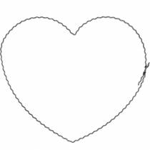 Prodotto Cuori in filo metallico 20 cm anelli ondulati corona cerchio cuore 10 pz