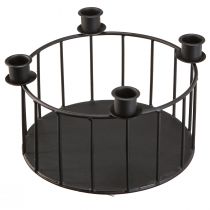 Prodotto Cestino in filo metallico portacandele decorativo in metallo nero Ø23,5 cm