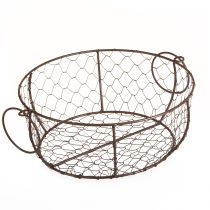 Prodotto Ciotola con manico in filo metallico marrone Ø35/30/25cm set da 3