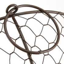 Prodotto Ciotola con manico in filo metallico marrone Ø35/30/25cm set da 3