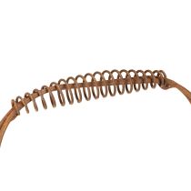 Prodotto Cestino ovale in filo metallico con manico, decorazione da giardino, finitura ruggine, 30/25 cm, set da 2